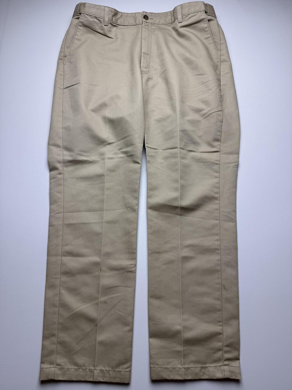 Dickies Pants Mens 38x32 Beige Chino Flat Front Straight Casual Workwear Uniform
